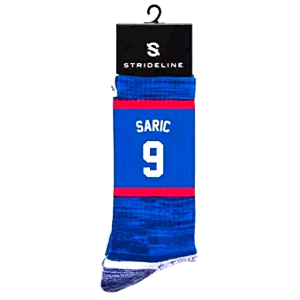 Dario Saric 76er's Jersey Strideline Crew Socks in Blue